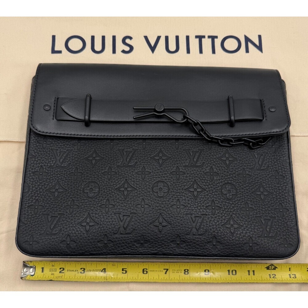 Louis Vuitton Pochette Steamer Monogram Taurillon Leather Bag Authentic - Picture 8 of 11